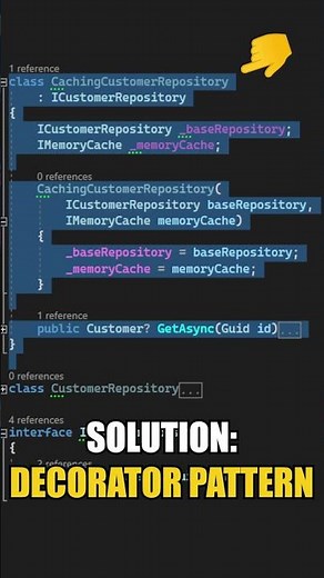 Decorator Pattern with Dependency Injection (without Scrutor) #shorts