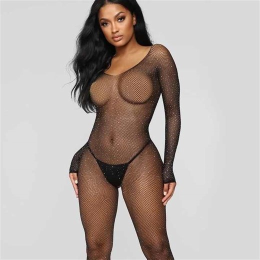 Summer Cover up Fishnet Mesh See Through Jumpsuit Beach Sexy Night Club Bodycon Playsuit One Piece Bodysuit Sheer Outfit Rompers