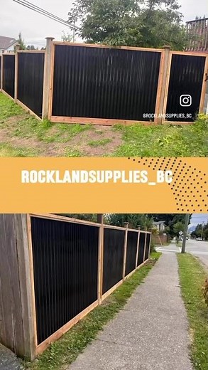 🔥 Corrugated Metal Fence Installed!