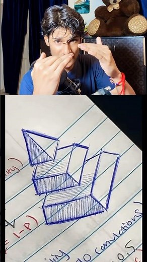 How to draw 3D pyramid!