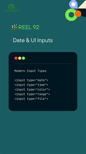 HTML DATE & UL INPUTS #music #shorts