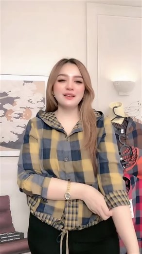 Tendblank kemeja cetak temperamen gaya baru wanita atasan elegan