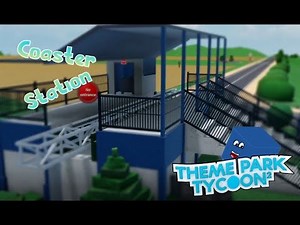 Roller Coaster Station | Theme Park Tycoon 2 | Tutorial | NO GAMEPASS |