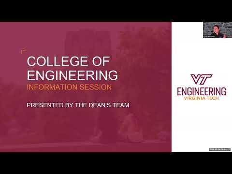 VT College of Engineering Virtual Information Session - June 2026