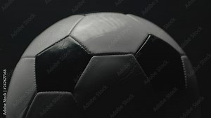 Dramatic, cinematic macro texture shots of a soccer ball