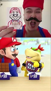 PengCard Reacts Mario vs Bowser Jr challenge 😂😂 Animation Meme #funny #mario