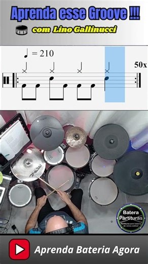Aprenda esse groove!!! 70 #aprendabateria #groove #drums