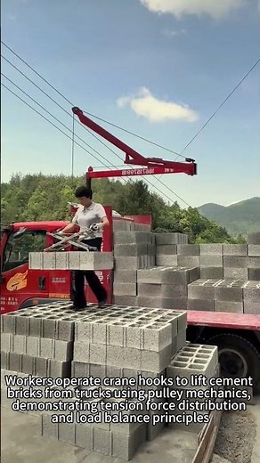 Crane Unloading: Cement Brick Handling in Seconds (Heavy Machinery)