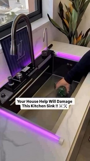 Train your house help / maids if you’re buying this kitchen sink from our brand …… To place your, click the link below https://tkmtradingshop.com/products/kitchen-sink-bowl-piano-buttons-multifunction-waterfall-stainless-steel-grade-black-finishing-luxury-kitchens Free Delivery All Over Pakistan 🇵🇰 | TKM Trading Co
