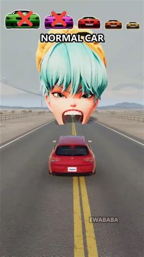 Big and Small Car vs Baby Saja Boy - BeamNG.Drive