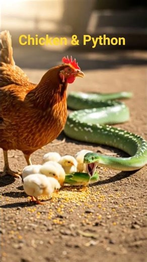 Chicken and Python.🙃 #trending #viral #funny #subscribe #comedyshorts #shortsvideo #comedy #shorts