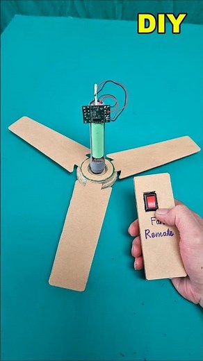 Homemade ceiling fan with remote control #DIY #CeilingFan #RemoteControl