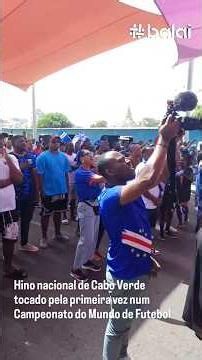 Hino Nacional de Cabo Verde a tocar pela primeira vez num Mundial de Futebol. #mundial2026