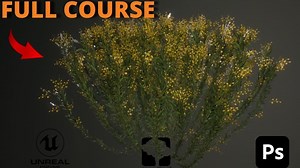 虚幻引擎5+ SpeedTree！制作草地和灌木完整的树叶教程！（4 小时完整课程）！