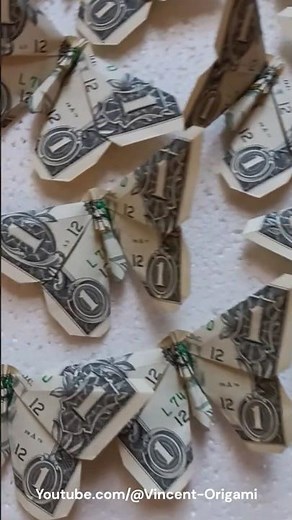 Money Origami Butterfly | Folding Instructions Diagram | Dollar Origami Insect