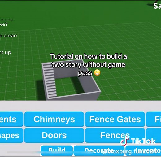Build a Two-Story House without Game Pass: Bloxburg Tutorial