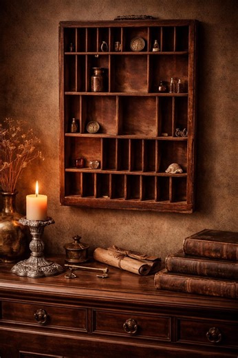 Vintage Wooden Printer’s Tray Wall Display Shadow Box Curio Shelf Antique Look 16.9x10.9 - Etsy