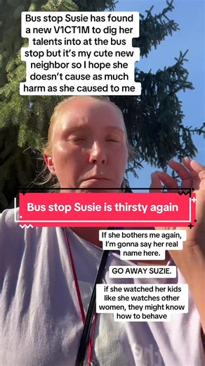 I have watched the same woman, the man that people roll down their windows and stand and talk to her while she blocks the road. No one wants to be your emotional support bus stop mom Susie you might need to go get a job if you need an outlet, but just because we live in a community does not give you access to us and it does not mean we have to entertain you. I don’t know what’s going through her mind, but I’m sure they make a medication for the way she acts. For context, I watched her once again