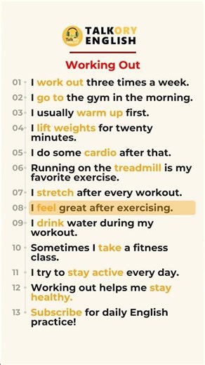 12 English Phrases for Working Out (Beginners) #dailyenglish #learnenglish #englishforbeginners