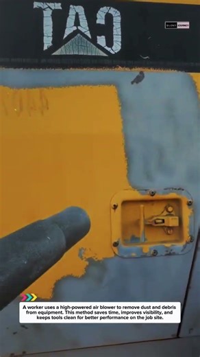 Powerful Air Blower Cleaning Hack | Fast Dust Removal on Job Site