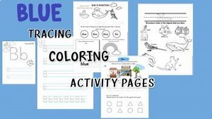 I Can Write! Colors: Blue - Blue Worksheets and Bl/Blue Tracing & Writing