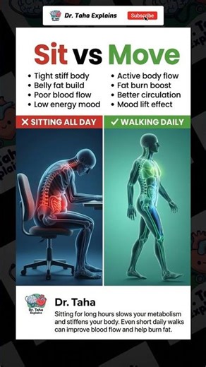 Sitting vs Moving. Which One is Better? #shorts #healthtips