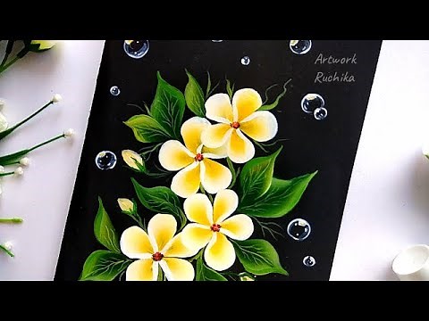 How to paint beautiful Yellow Flowers | Simple & Beautiful Flower Painting | Acrylic Painting