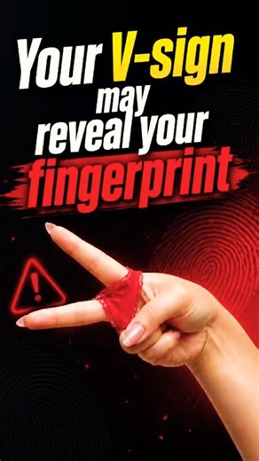Your V-Sign May Reveal Your Fingerprint