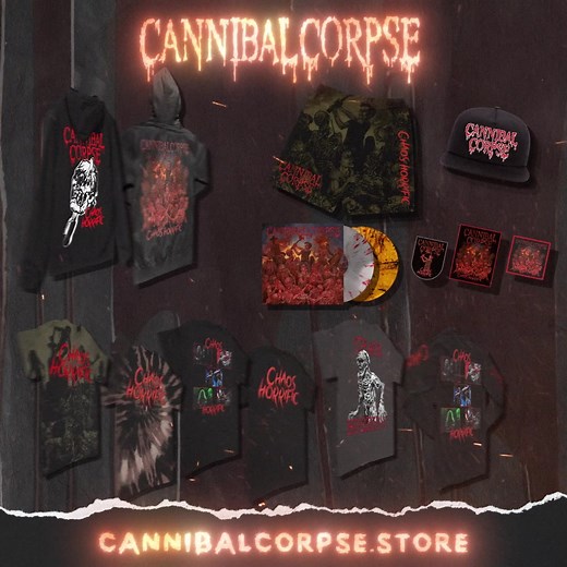 4.6K views · 1K reactions | PRE-ORDER EXCLUSIVE VINYL AND MERCH FOR OUR NEW ALBUM “CHAOS HORRIFIC” NOW! | Cannibal Corpse | Facebook