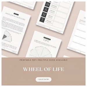 Wheel of Life Tracker, Wheel of Life Workbook Worksheet, Smart Goal, Digital Download Printable, A4 / A5/ US Letter - Etsy