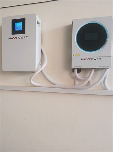 Solar Chap installed 4KW Hybrid Solar System, with 4KW Maxpower PV5000 inverter, MP2500 Ultra Lithium Battery and four 585W Jinko solar panels. #solar #maxpower #solarsystem #solarenergy #hybridsolarsystem
