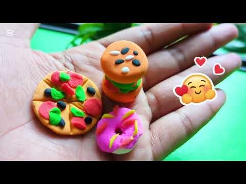 Diy Mini Clay Food Items || Diy How To Make Polymer Clay Miniature Food More Realistic |