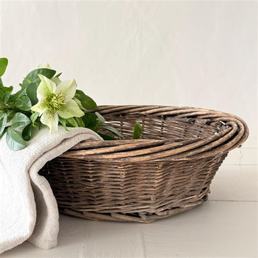 Large French Antique Bread Basket - Etsy