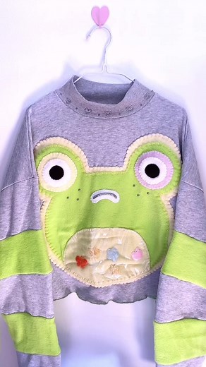 This piece lives rent free in my head tbh, it’s just so damn cute and I can’t believe I made it 🐸💚 #frogcore #froggy #fairycore #kawaiifashionshop #kawaiifashion #kidcore🍄🐸🌈⚡️