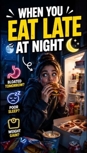 WHAT HAPPENS WHEN YOU EAT LATE AT NIGHT? 🌙 (The Truth)