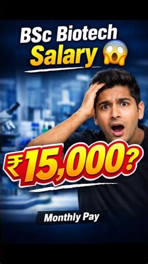 Bsc Biotech salary Reality 😱