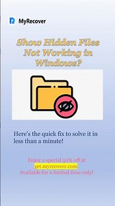 Show Hidden Files Not Working in Windows? 🔍 Easy Fix for You! #datarecovery #hidden #files