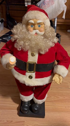What am I doing at almost midnite. Cleaning house and putting up my Christmas tree!!!! As old as this Santa is my grandmother Mary Jo had it for years, it still works. | Mary Joetta Stapleton