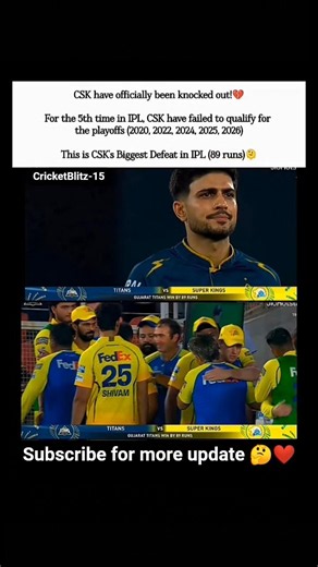 CSK's BIGGEST Defeat Ever! 💔 End of an Era? #IPL2026 #CSK