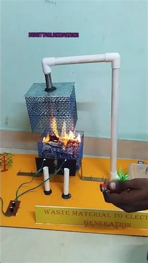 WASTE MATERIALS TO ELECTRICITY GENERATION|SCHOOL SCIENCE EXHIBITION PROJECT