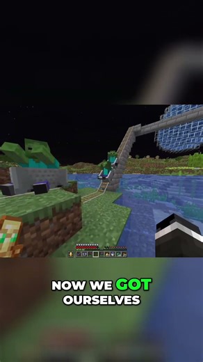 Turning Zombies into Drowned! Minecraft's Sickest View! #shorts