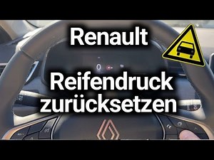 Renault tire pressure reset - Tire pressure monitoring reset - Clio 5 - Instructions! 🛞🔙