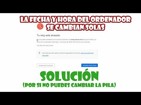 Mi ordenador pierde la fecha y hora cada vez que se apaga. Solución.