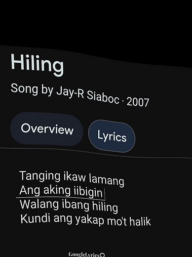 Hiling by Jayr Siaboc: Complete Lyrics