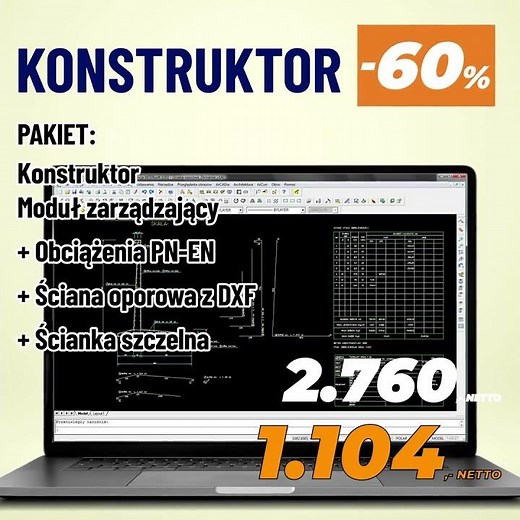 Pakiet Konstruktor z rabatem 60% | oprogramowanie dla inżynierów budownictwa
