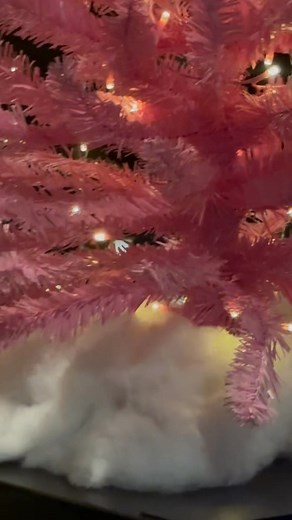 Battery pink twinkle lights on pink tree $35 Plug in trees in urns $70 for the pair. | Bessie Buhl