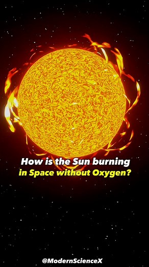 253K views · 4.7K reactions | How sun produces light and heat without Oxygen in space? 樂The Sun is not “burning” in the way wood or paper burns on Earth (which requires oxygen for combustion). Instead, the Sun produces its energy through a completely different process called nuclear fusion. #astronomy #space #astrophysics #cosmos #sun #solar #solarenergy #education #BreakingNews #reelsviralシ #reelsfbシ #reelsfbreelsvideo | Modern Sciencex | Facebook
