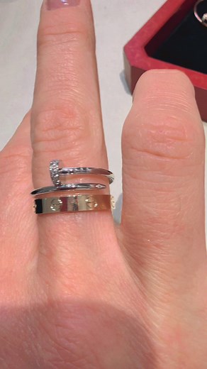 Cartier Ring Stack: Elegant Gold and Diamond Designs