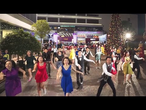Another Day of Sun from "La La Land" flash mob at 1563 at the East in Hong Kong