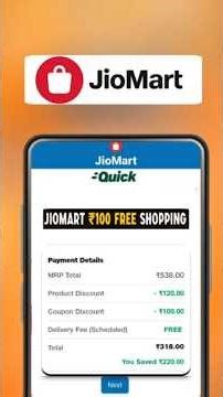Jiomart Coupon Code Today | Jiomart ₹100 Free Shopping | Jiomart offer today l Vinod Unboxing